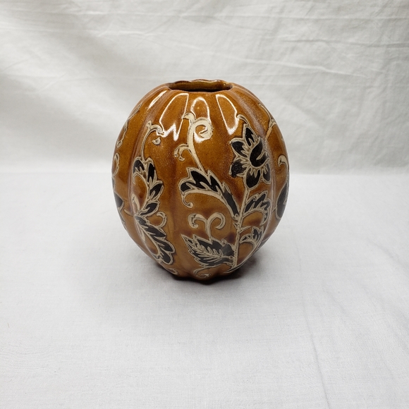 Small Vintage Brown Floral Vase and Shadow Box - Picture 9 of 12